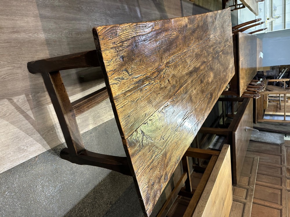18th Century Welsh Elm 8FT Farmhouse Table View III