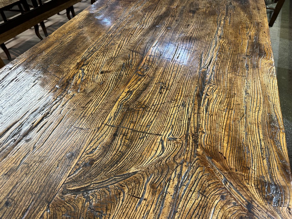 18th Century Welsh Elm 8FT Farmhouse Table View VI