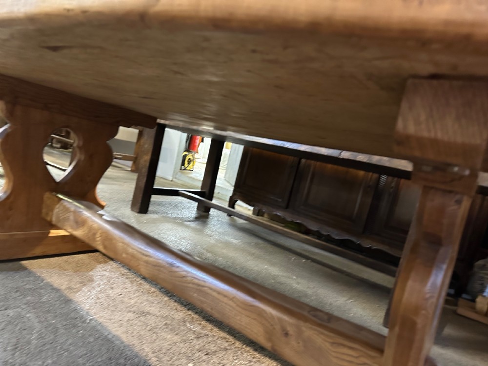 Antique Oval Ash Tretle Table View III