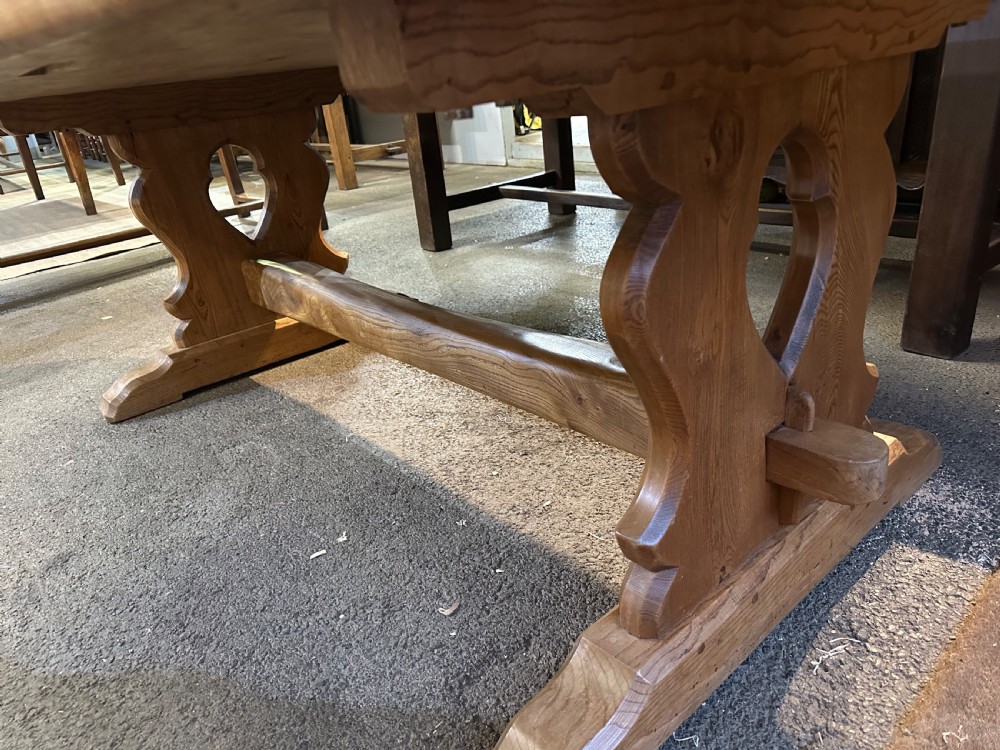 Antique Oval Ash Tretle Table View V