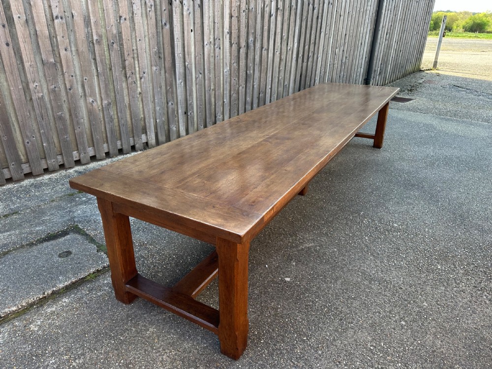 Early 20th Century Large Oak French Farmhouse Table  View III