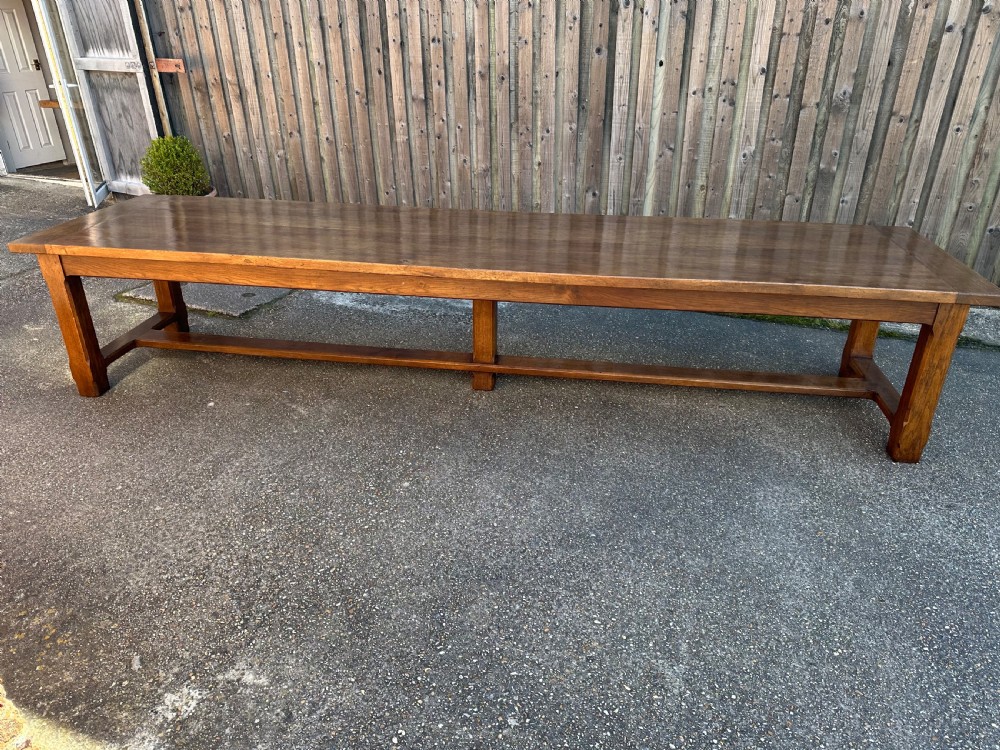 Early 20th Century Large Oak French Farmhouse Table  View VI