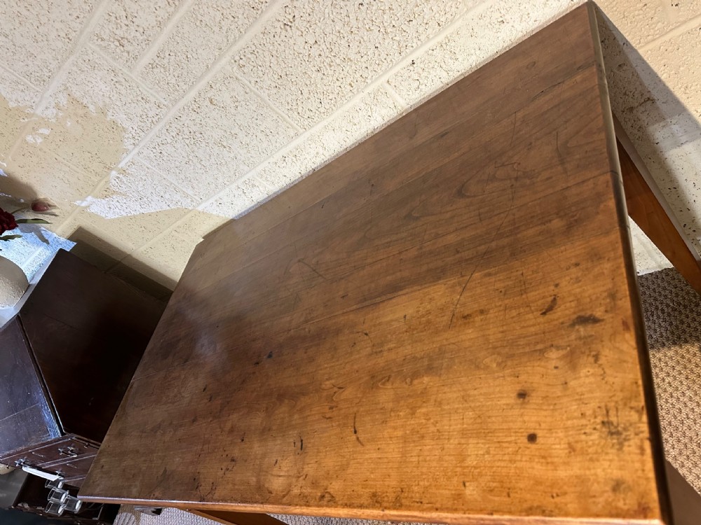 Early 19th Century Cherry Two Drawer Table View IV