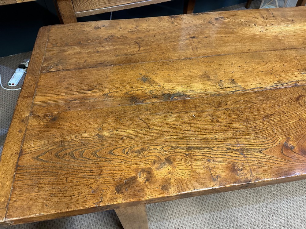 Early 19th Century Elm Farmhouse Table  View VI