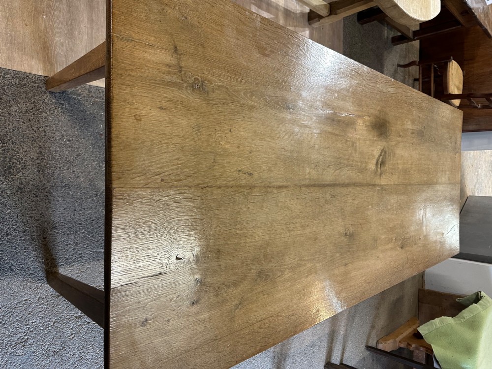 19th Century Oak Twin Plank Farmhouse Table View VII