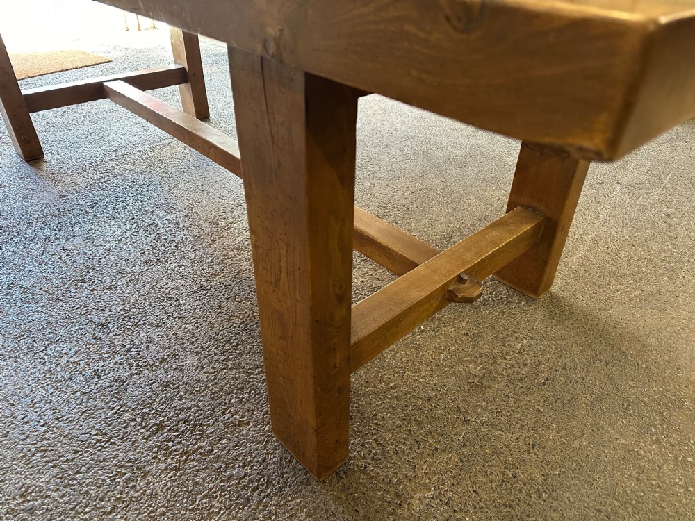  Antique Normandy Elm Farmhouse Table View V