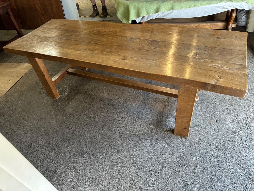  Antique Normandy Elm Farmhouse Table View VI