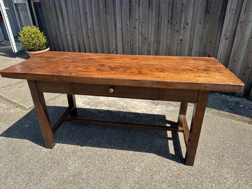 Antique Elm Farmhouse Table  View II