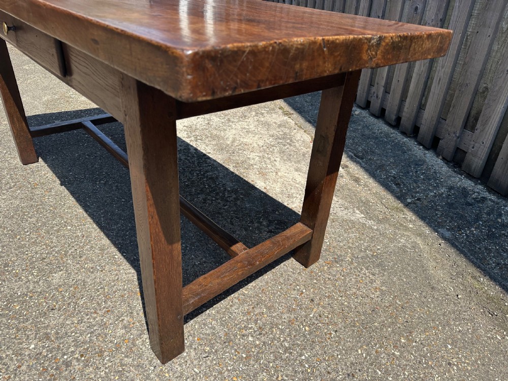Antique Elm Farmhouse Table  View IV