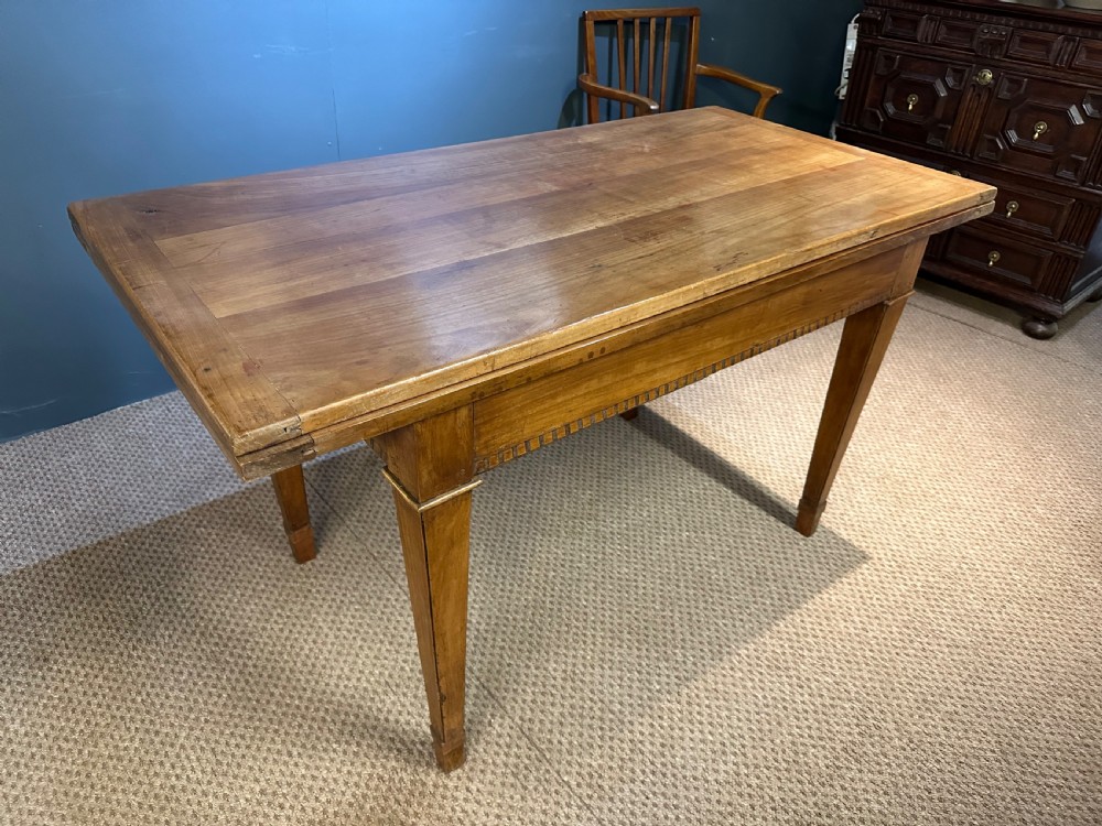 Antique Cherry Extending Square Table  View II