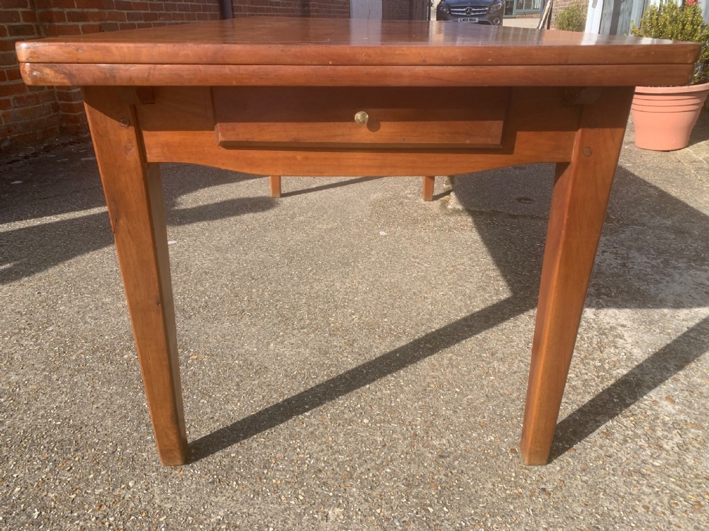 Antique Cherry Double Draw leaf Table View II