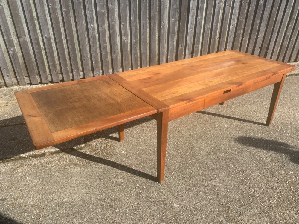 Antique Cherry Double Draw leaf Table View III