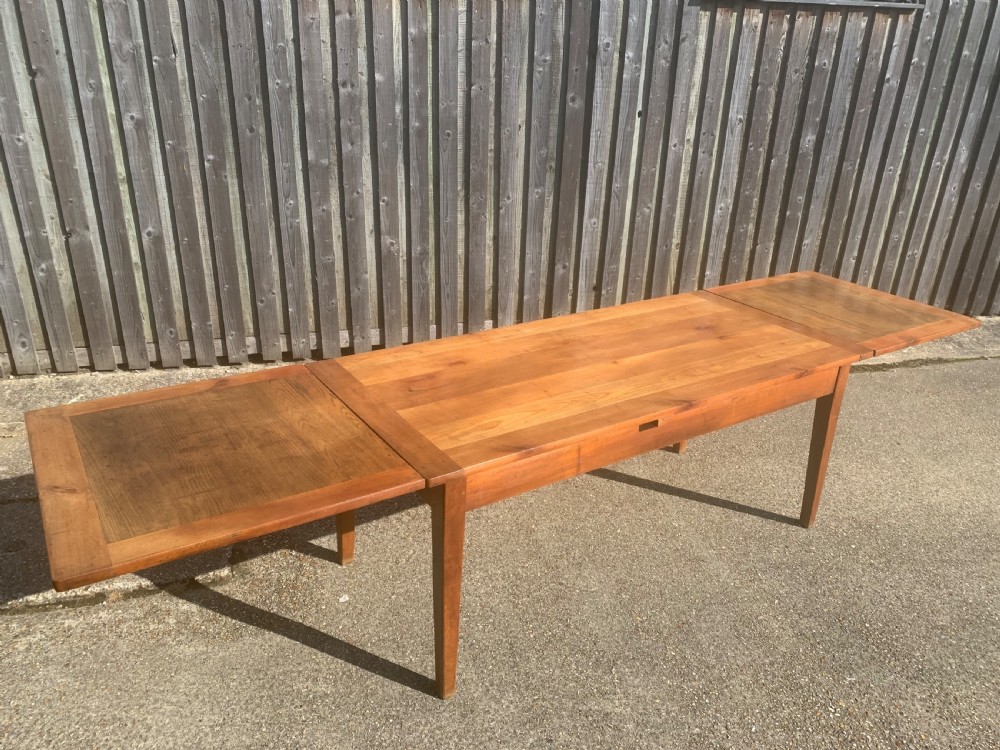 Antique Cherry Double Draw leaf Table View IV