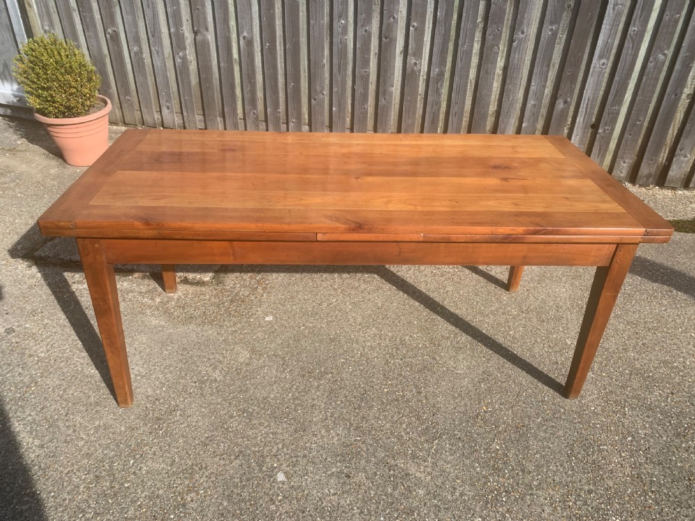 Antique Cherry Double Draw leaf Table View VI