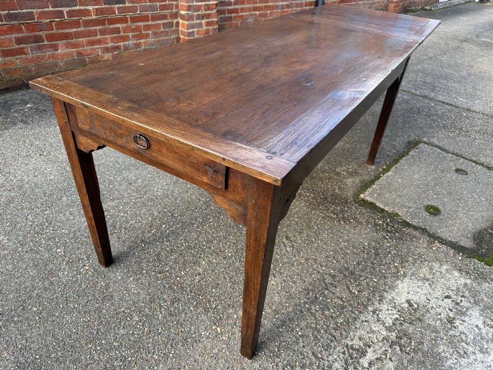 Antique Rustic Oak Single Extending Table View II