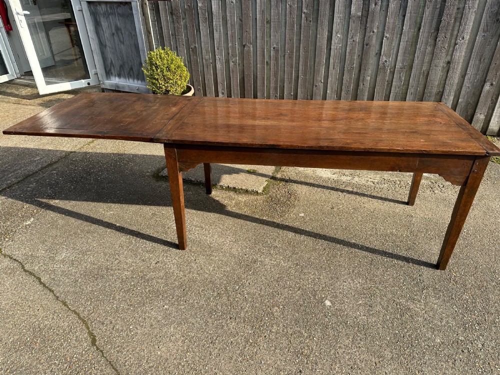 Antique Rustic Oak Single Extending Table View IV