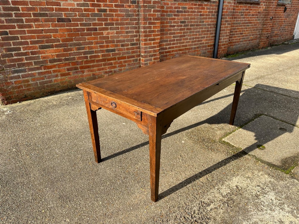 Antique Rustic Oak Single Extending Table View V