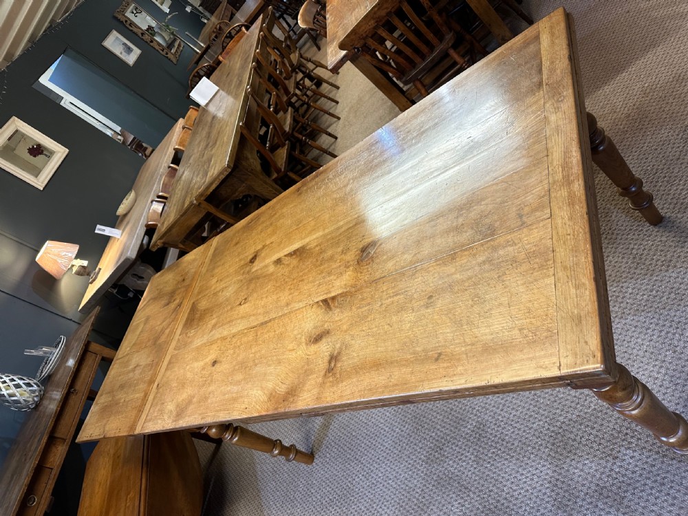 19th Century Pale Cherry Double Extending Farmhouse Table View II