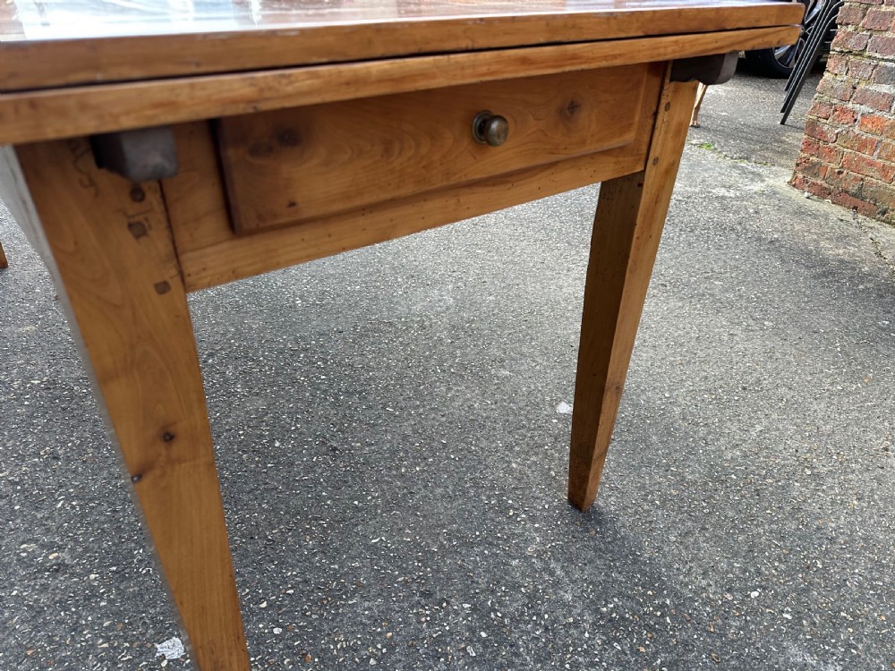 19th Century Cherry Double Extending Farmhouse Table View IV