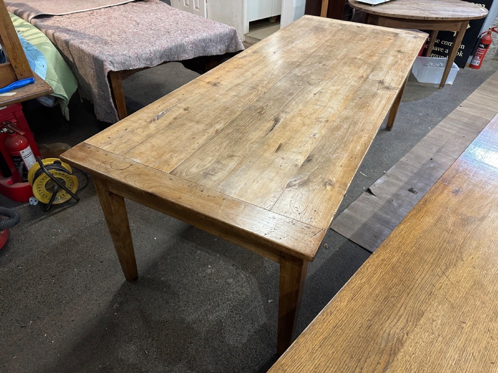 19th Century Large Cherry Farmhouse Table View III