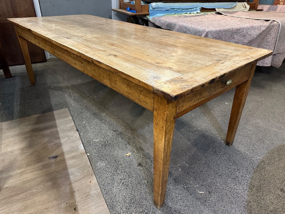 19th Century Large Cherry Farmhouse Table View V