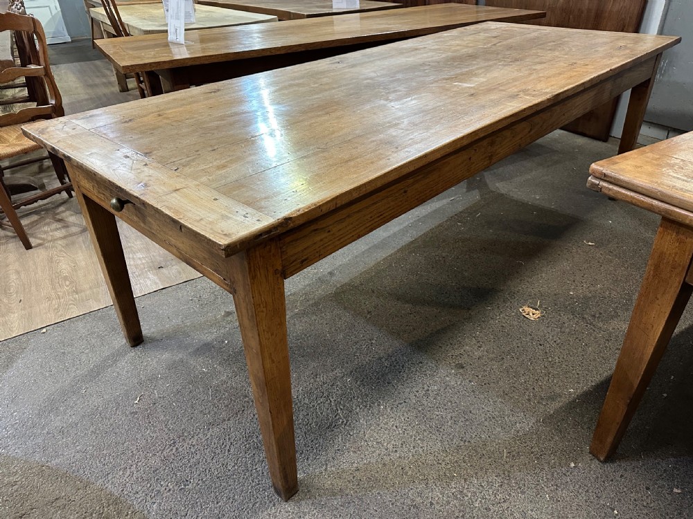 19th Century Large Cherry Farmhouse Table View VII