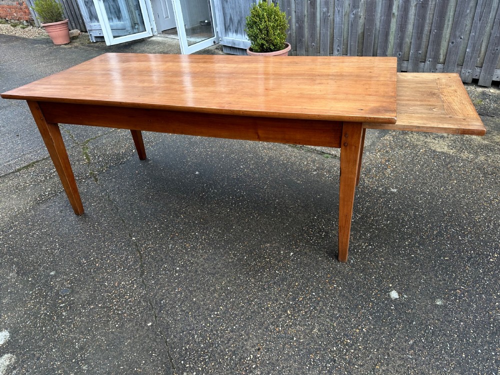 19th Century Cherry Dining Table with bread slide View III