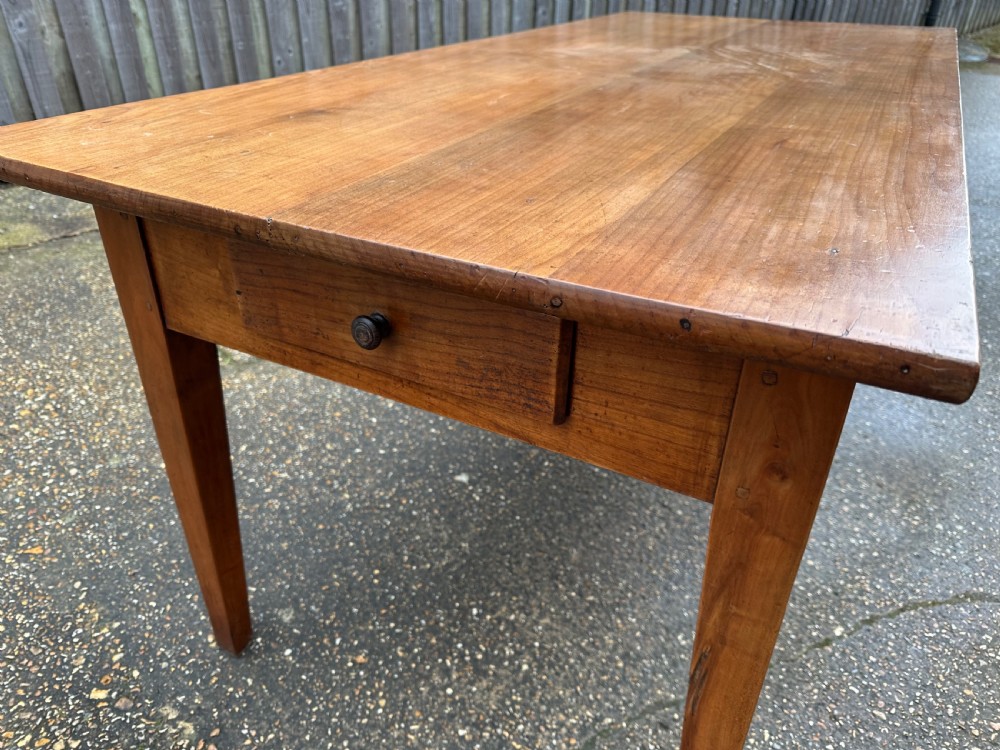 19th Century Cherry Dining Table with bread slide View V