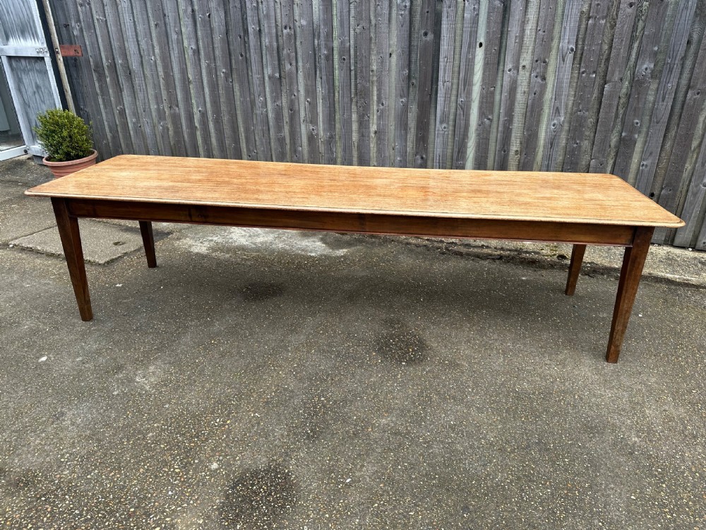 Antique Large Pale 3 Metre Farmhouse Table View VI