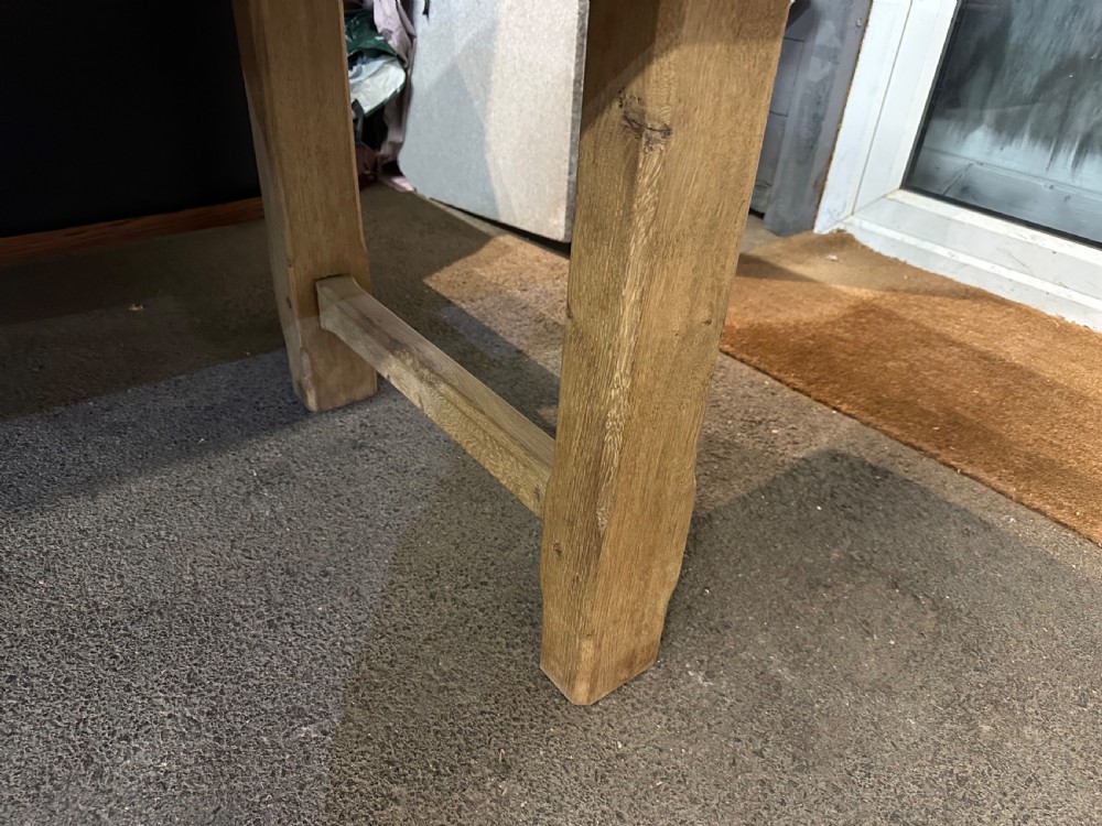 Antique Oak Pale Bleached Normandy Dining Table  View III
