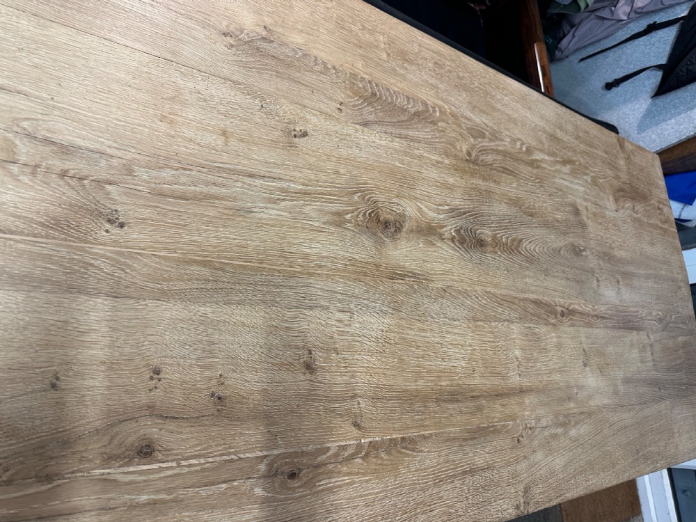 Antique Oak Pale Bleached Normandy Dining Table  View V