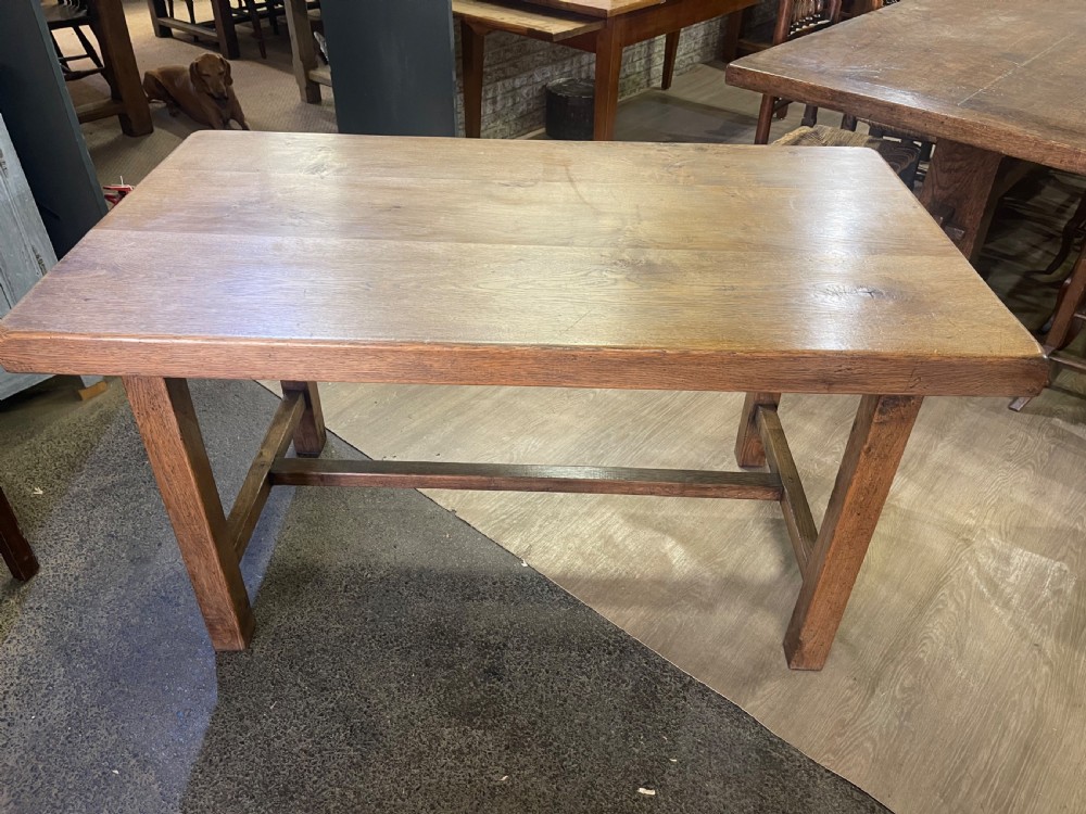 Antique Pale Oak Thick Top Farmhouse Table