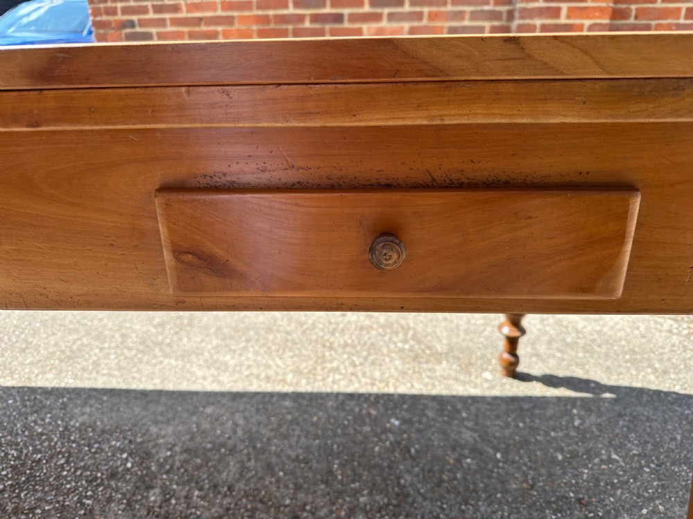19th Century Cherry Double Extending Dining Table with drawer View IV