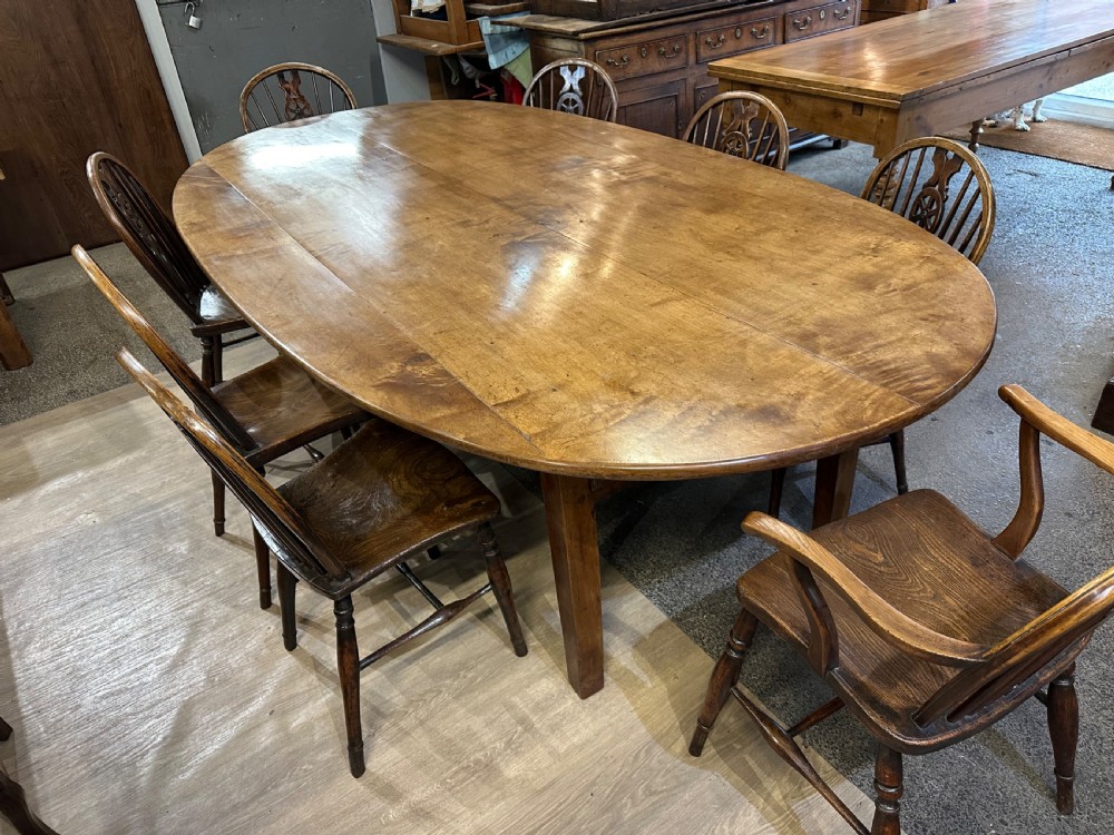 19th Century Sycamore Oval dining Table  View II