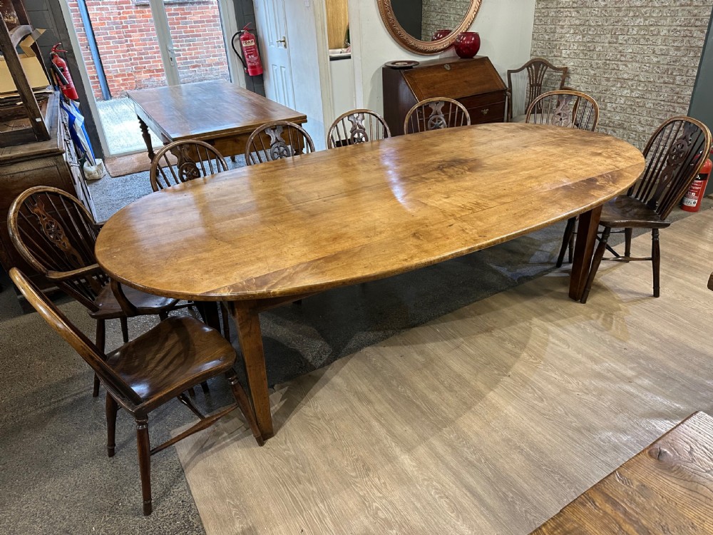 19th Century Sycamore Oval dining Table  View IV