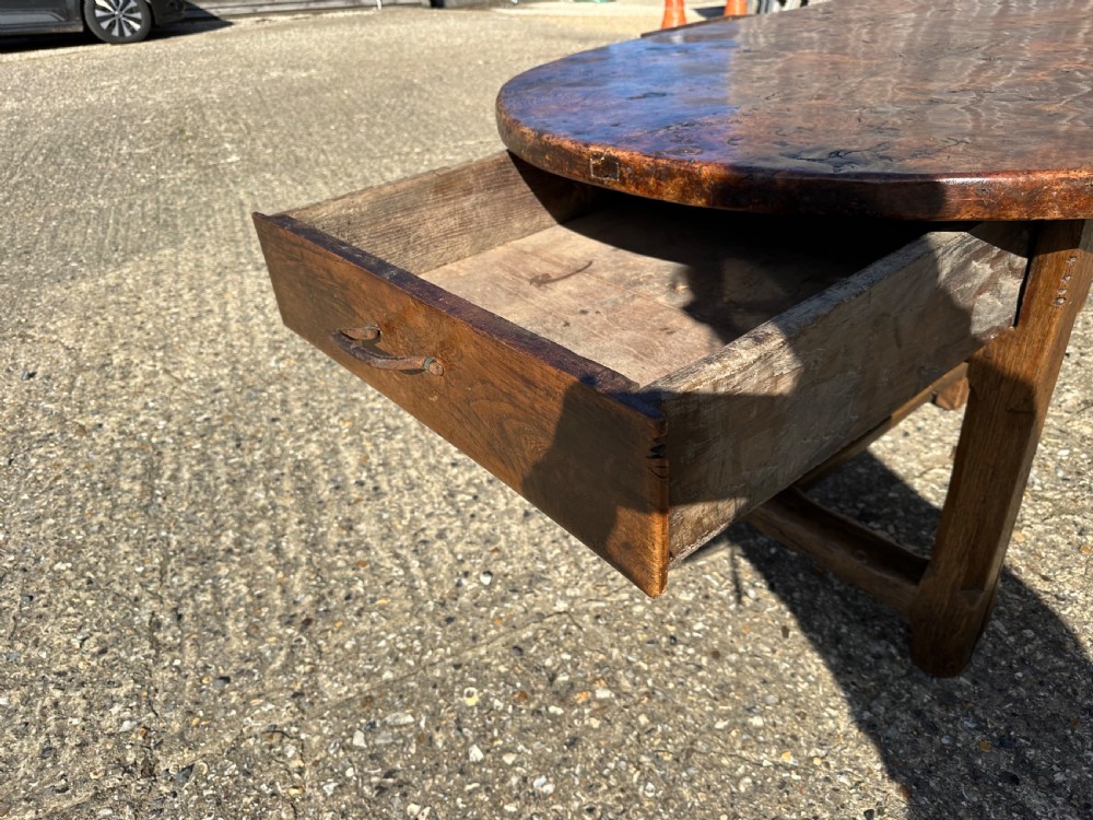 18th Century Burr Elm and Oak Oval Table View IX