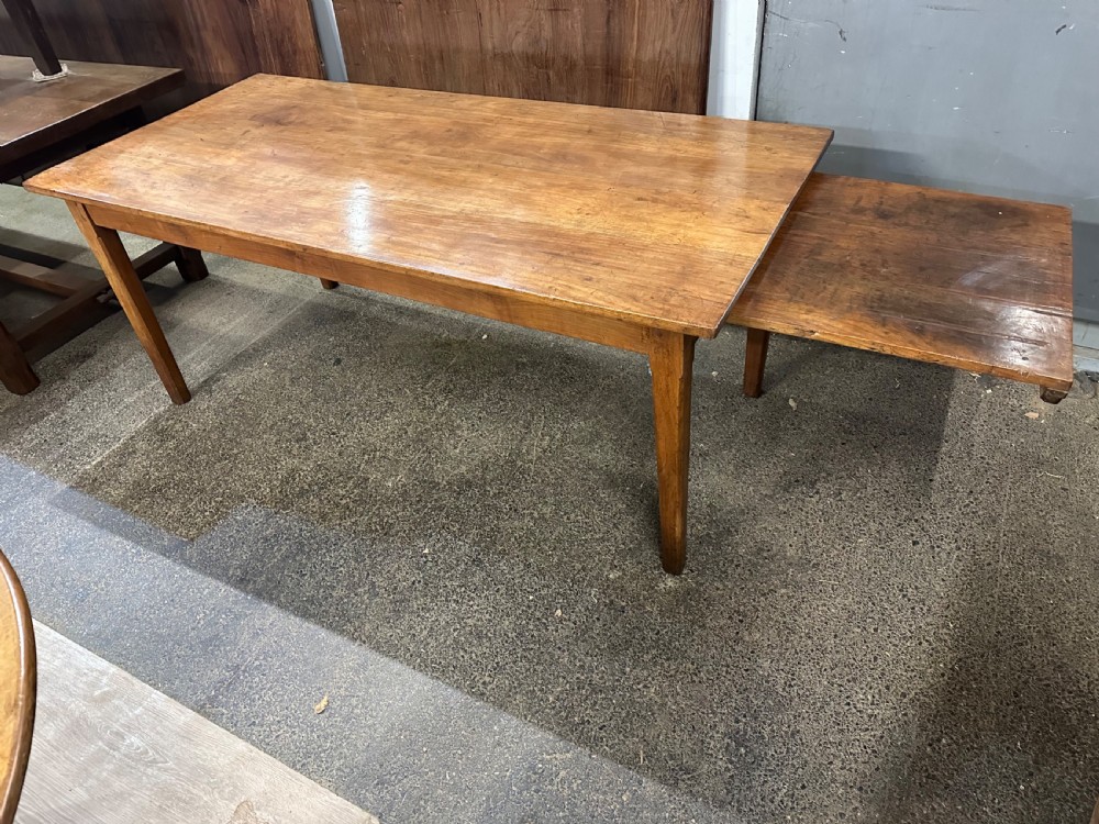 19th century Rustic Cherry farmhouse table with breadside View II