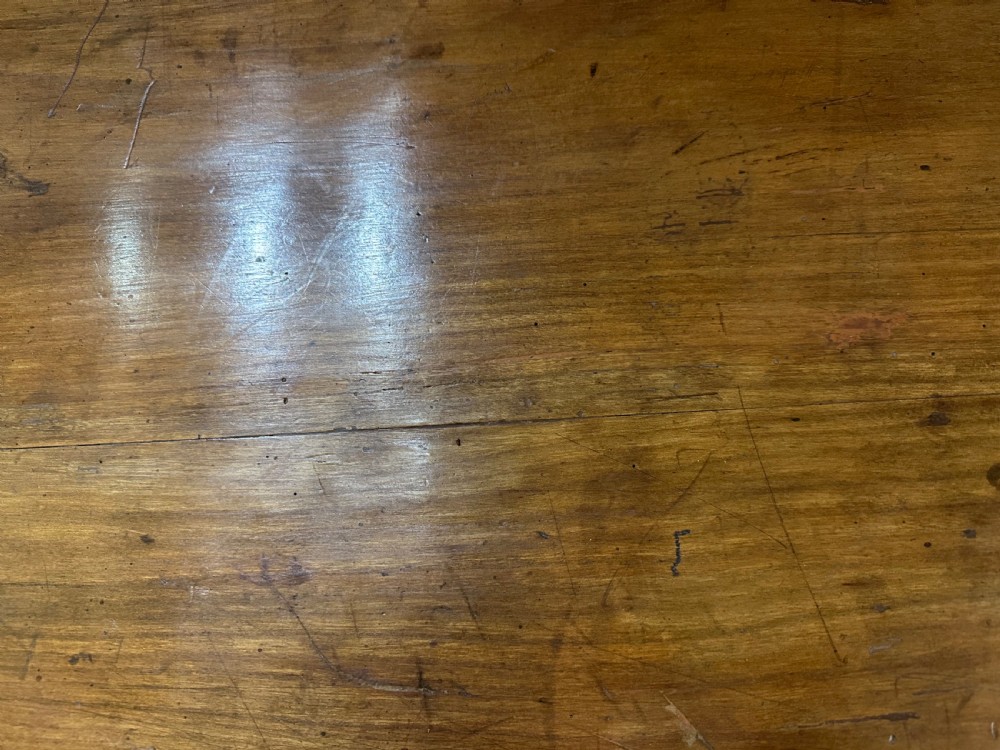 19th century Rustic Cherry farmhouse table with breadside View V
