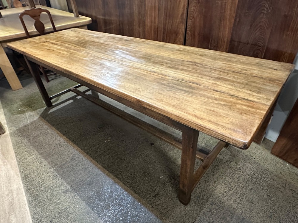 19th Century Beech Farmhouse Table  View V