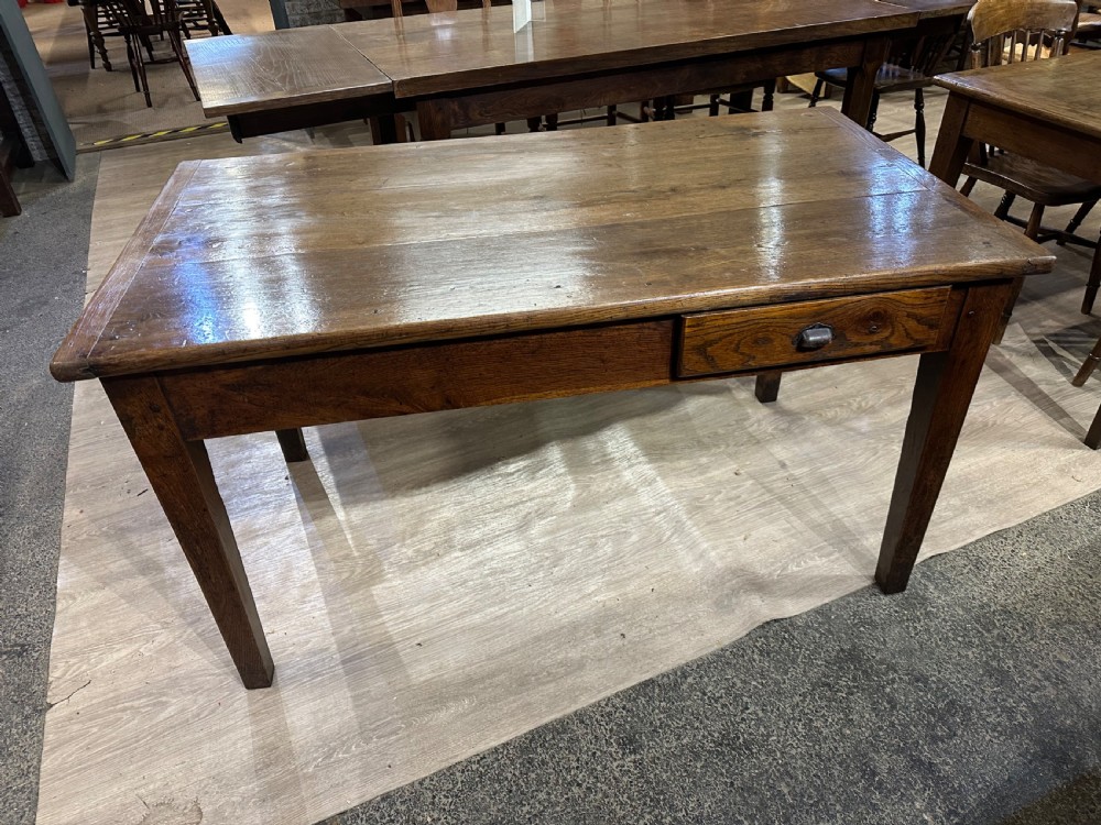 19th Century Two drawer Oak Farmhouse Table View II