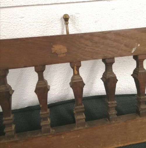 ARTS AND CRAFTS OAK COATHAT RACK - ADDITIONAL PHOTO 2