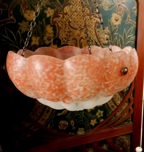 BEAUTIFUL ART DECO GLASS LIGHT SHADE - ADDITIONAL PHOTO 1