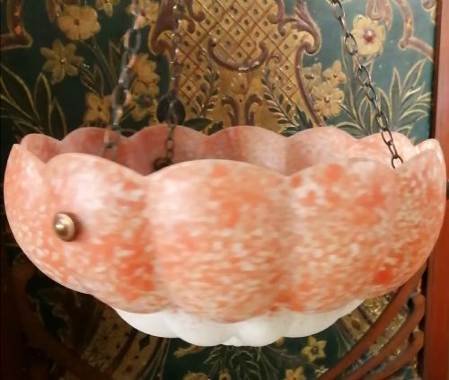 BEAUTIFUL ART DECO GLASS LIGHT SHADE - ADDITIONAL PHOTO 2