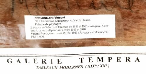OIL BY VINCENT CERMIGNANI PORT OF MARSEILLE1930 - ADDITIONAL PHOTO 1