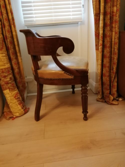 EMPIRE MAHOGANY DESKLIBRARY CHAIR - ADDITIONAL PHOTO 1