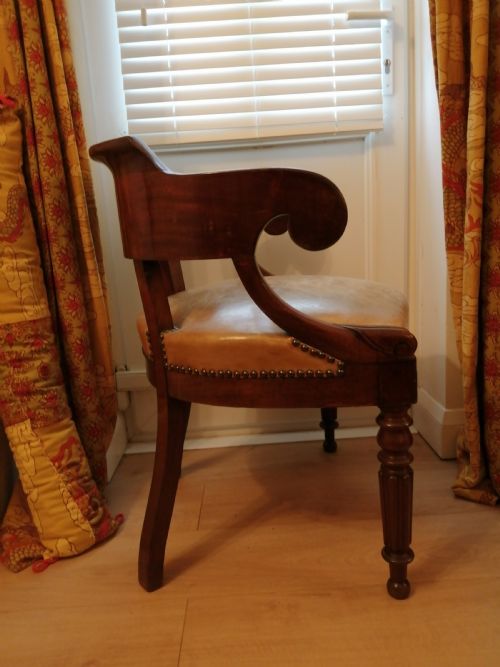 EMPIRE MAHOGANY DESKLIBRARY CHAIR - ADDITIONAL PHOTO 2