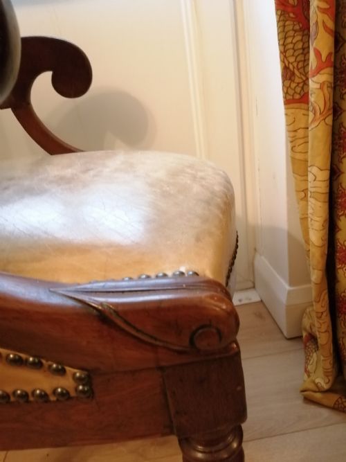 EMPIRE MAHOGANY DESKLIBRARY CHAIR - ADDITIONAL PHOTO 3