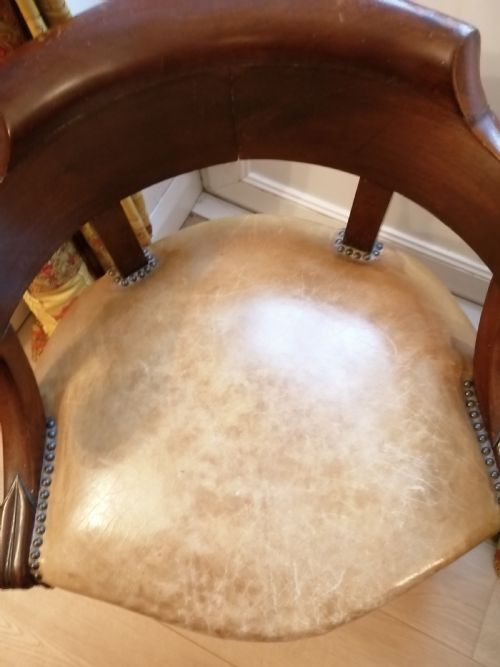 EMPIRE MAHOGANY DESKLIBRARY CHAIR - ADDITIONAL PHOTO 7