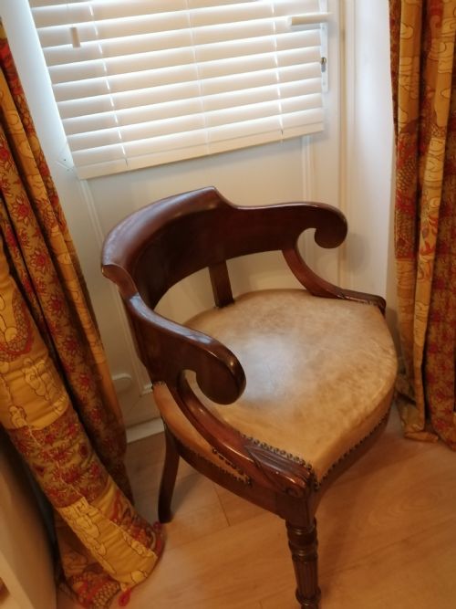 EMPIRE MAHOGANY DESKLIBRARY CHAIR - ADDITIONAL PHOTO 8