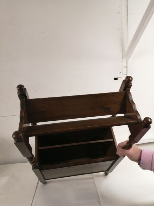 1920S BOOK TROUGH AND MAGAZINE RACK - ADDITIONAL PHOTO 3